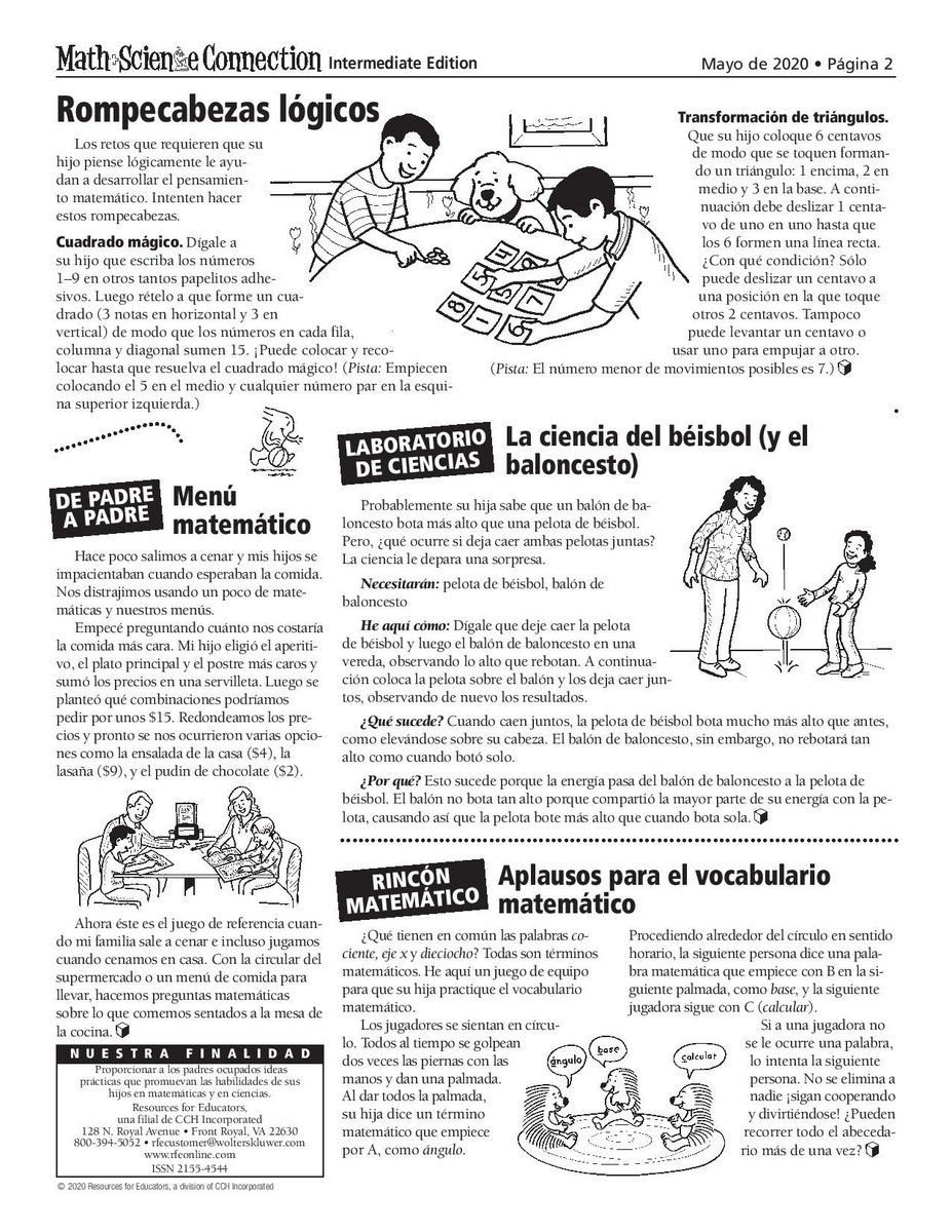 EngageFamCCS's tweet photo. Here's the intermediate (3rd and 4th) Math and Science Connections for May in both English and Spanish! @CvilleSchools #CCSSFE https://t.co/KsRhmoylpW