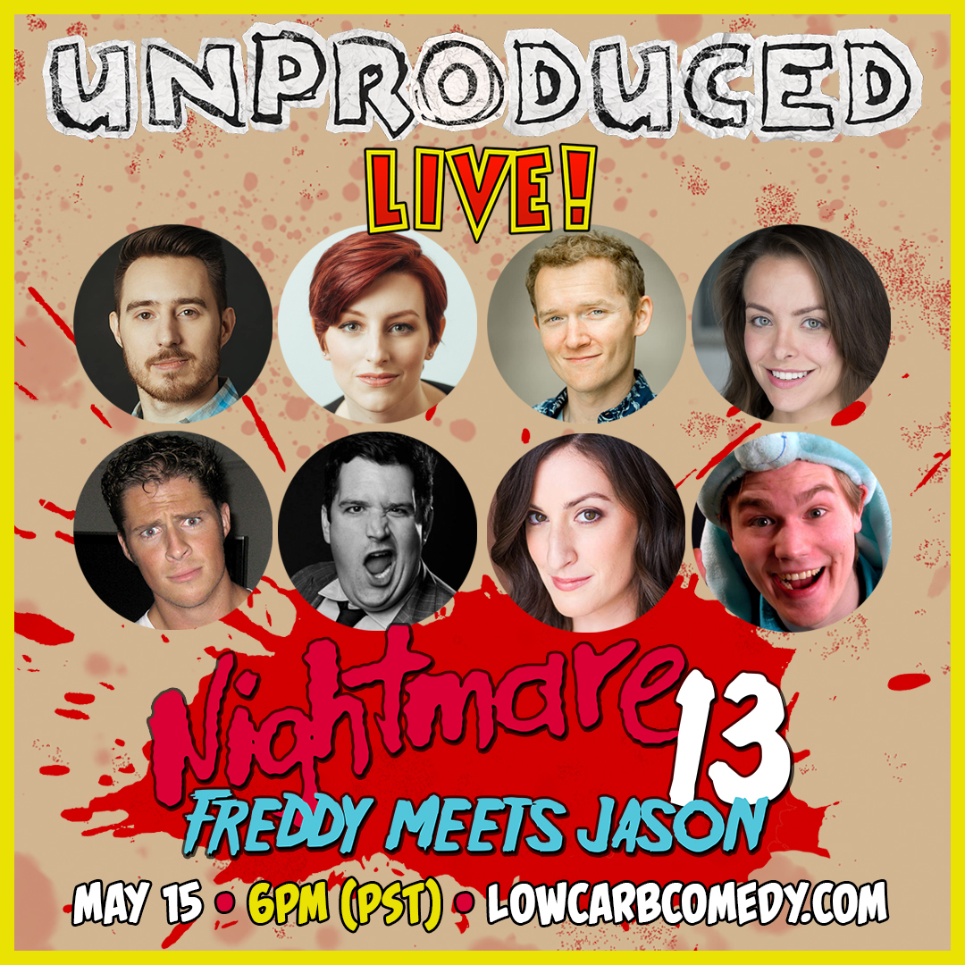 Tomorrow @carebecc and I will join my editor Zoran (@lowcarbcomedy) and other funny people for a livestream on his channel where we read an unproduced Freddy / Jason script. It'll be at youtube.com/watch?v=6_PC0g… at 6pm Pacific / 9pm Eastern tomorrow! #unproducedlive #nightmare13