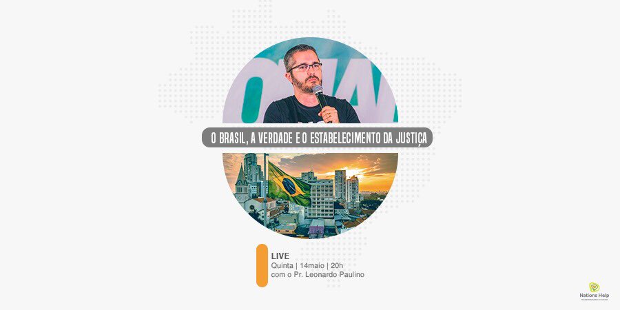 prleopaulino's tweet photo. [LIVE]

Hoje às 20h, no @NationsHelp teremos uma live com o tema "O Brasil, a verdade e o estabelecimento da justiça". Venha participar e ouvir uma palavra de Deus sobre o Brasil!

#Live #NationsHelp #Brasil #Oração https://t.co/z7hgnN29E1