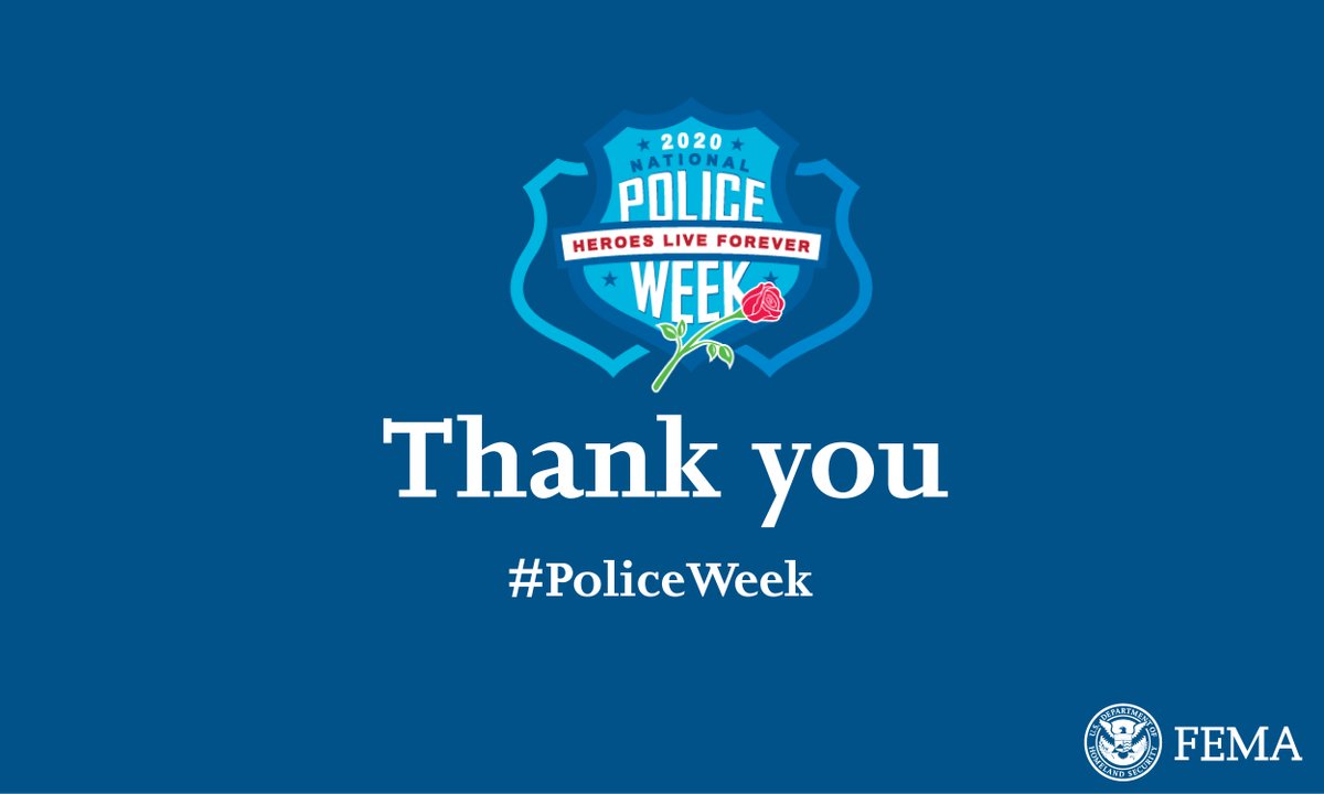 fema's tweet photo. We join the nation in saluting our law enforcement partners who keep us safe every day throughout the #COVID19 pandemic and many other disasters.
 
#PoliceWeek https://t.co/PXJQoNe3O1