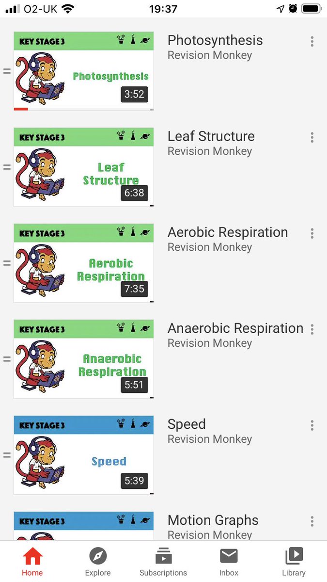 Added more videos to the Key Stage 3 playlist today on photosynthesis and respiration...