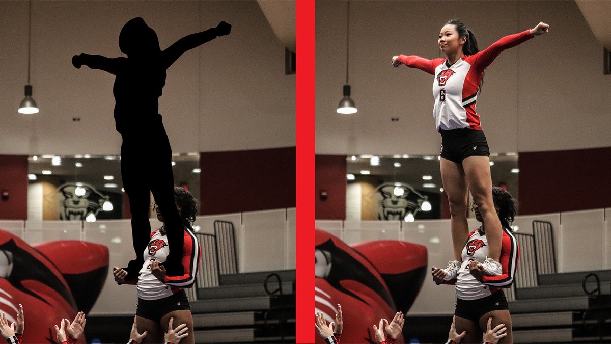 Were you able to guess who it was?

None other than Moriah Sweet!

Sweet is one of 15 Flyers on the <a href="/DUCheerleading/">Davenport University Cheerleading</a> squad!

#DUingWork