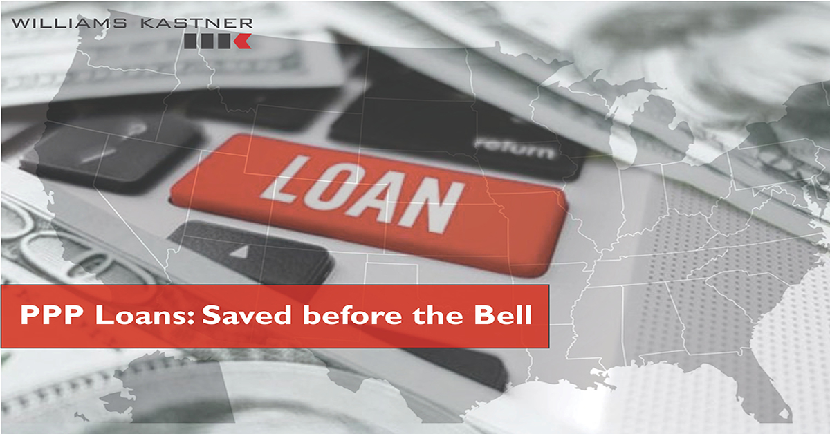 WilliamsKastner's tweet image. Partner Sheryl Willert shares insight on PPP Loans: Saved before the Bell.
#williamkastner #PPPLoan #COVID19 

williamskastner.com/news-insights/…
