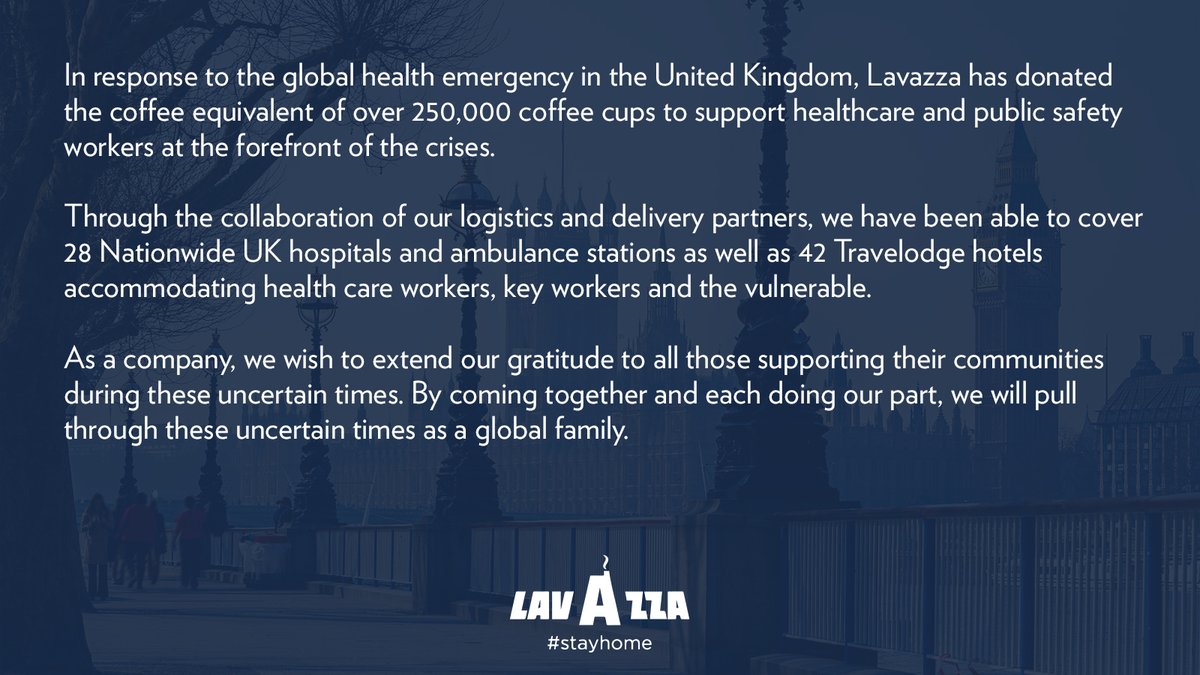 LavazzaUK's tweet photo. To all of our amazing #NHS and Key Workers... Thank you! 
#ThanksNHS #ThanksKeyWorkers https://t.co/G31MTKOkDn