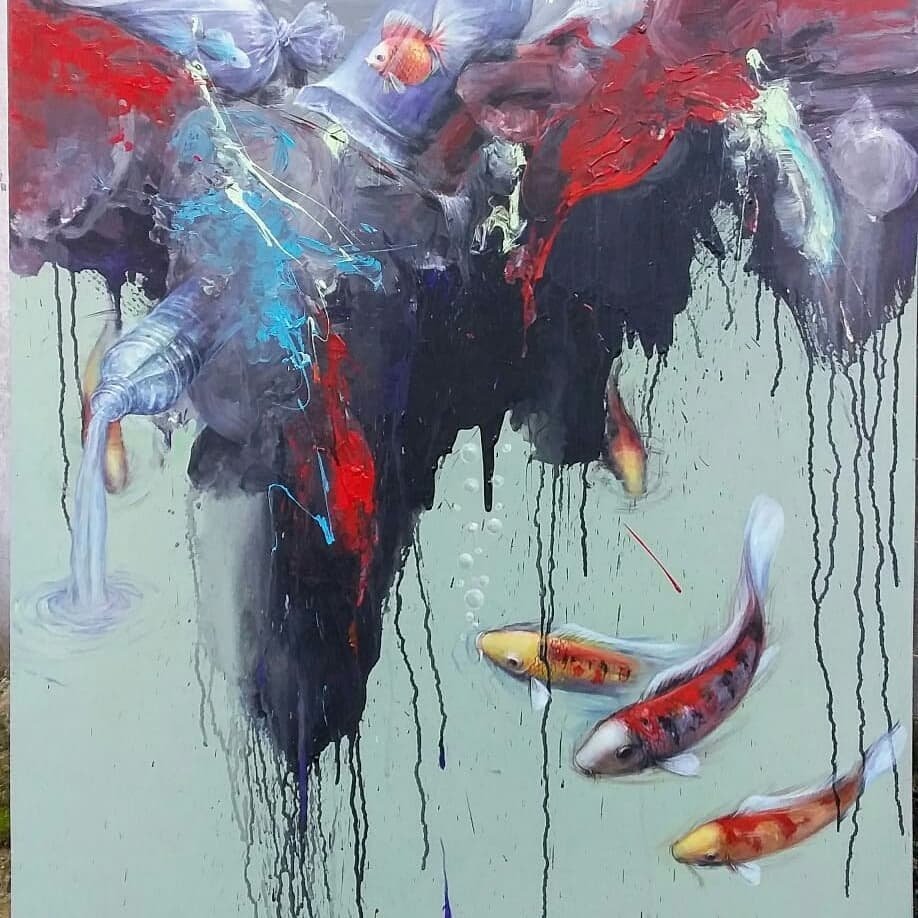 LELANG
.
Lukisan Karya Ridwan Manantik @ridwan_manantik @rumah_anakbumi
Judul Lukisan: "Hidup Diantara Tumpukan Harapan"
Media: acrylic on canvas
Ukuran: 110 cm x 90 cm
Tahun pembuatan: 2020
Harga pembukaan lelang: Rp. 4.000.000;
Pembukaan lelang dimulai: 15 - 21 Mei 2020