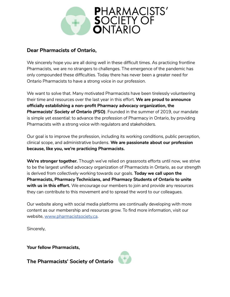 Pharmacists’ Society of Ontario tweet media