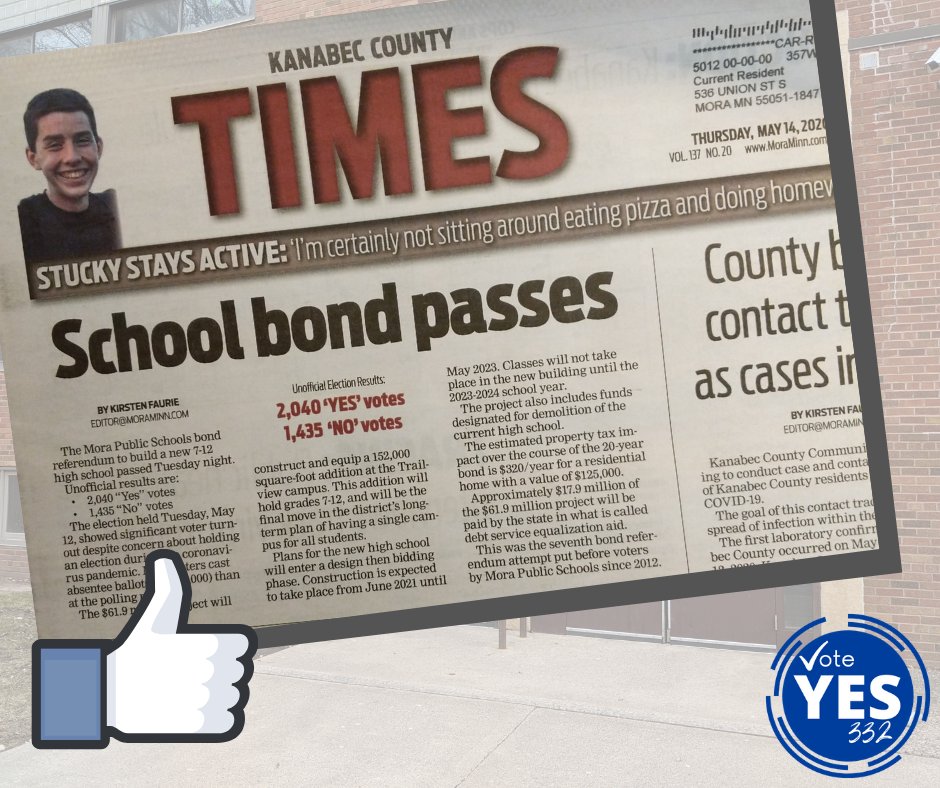 THANK YOU to EVERYONE who fought hard for so long to see this headline!!! 
#VoteYes #MustangStrong