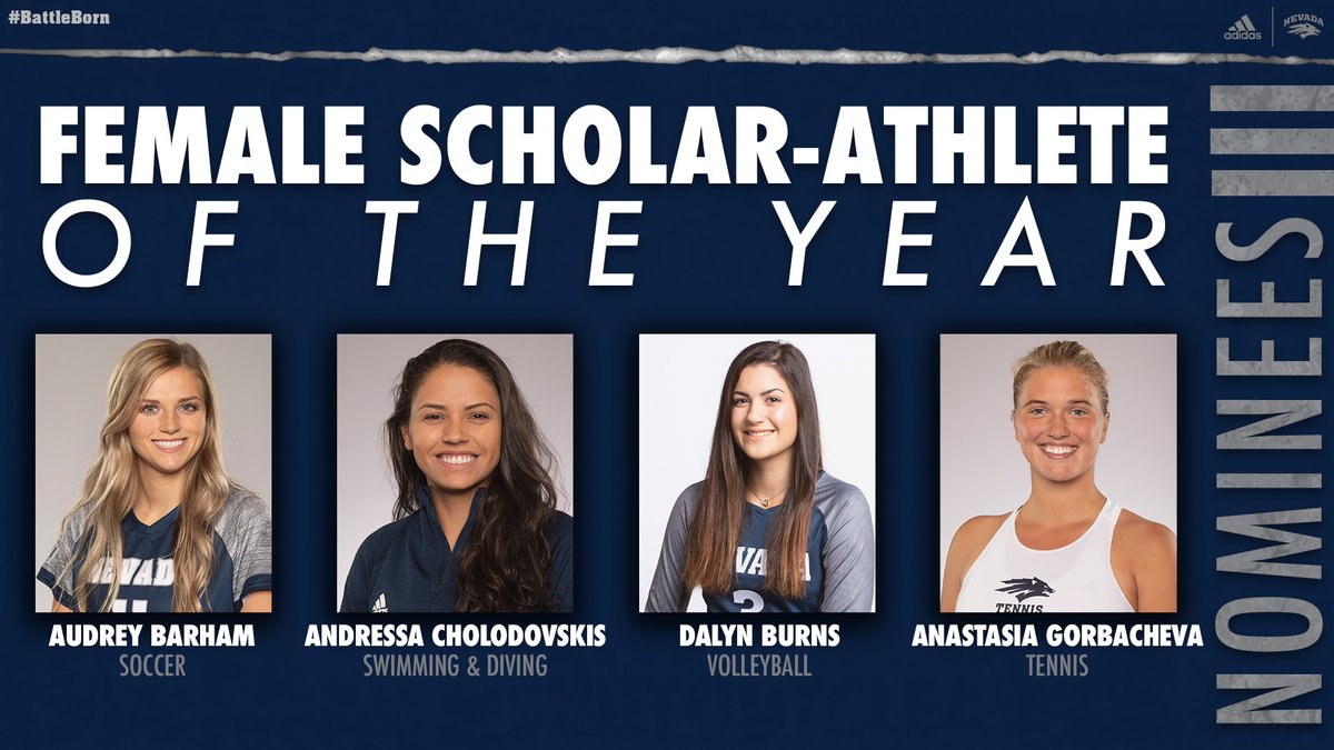 NevadaWolfPack's tweet photo. Today, we are excited to present the nominees for the Scholar-Athlete of the Year awards. Our winners will be announced this afternoon! Please join us in recognizing these eight amazing student-athletes!

#BattleBorn https://t.co/8AIg87GFPR