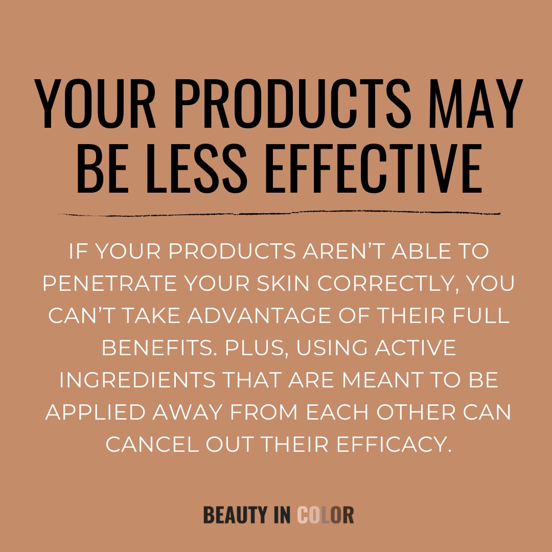 beautyincolor_'s tweet image. When you don’t layer your skincare products correctly, you can run into 3 problems. Swipe thru to read them! Learn how to apply your skincare in the right order &amp;amp; why the order of your skincare matters in my latest blog post. Link in bio! #beautyincolor #linkinbio
