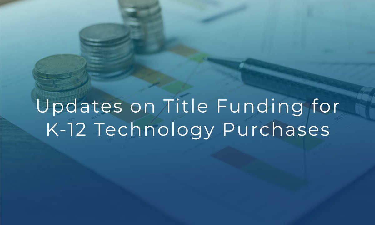 Don't leave Title money on the table! In our #webinar, Sam Ewing (<a href="/masfps/">State and Federal Program Specialists</a>) and <a href="/anseljill/">Jill Ansel</a> (<a href="/ComstockPS/">Comstock Schools</a>) cover changes to the state Title funding criteria and show districts how to secure extra fundings for #tech purchases. Space limited. Register now! bit.ly/3dMyh08