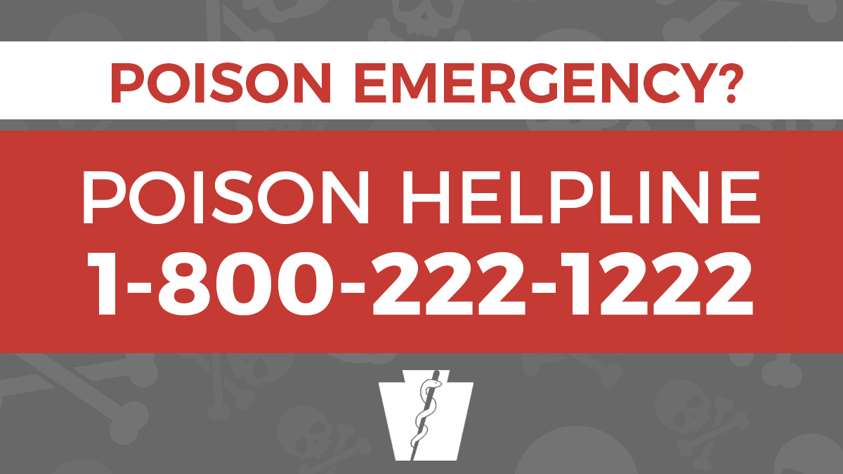 Poison emergency: 1-800-222-1222
