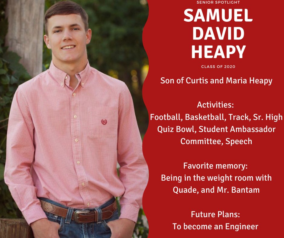 mvraiders's tweet photo. Class of 2020 Senior Spotlight #5- Samuel Heapy
#raiderstrong #classof2020 https://t.co/Idyp3SDQc3