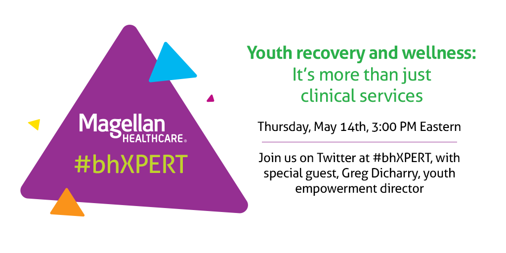 Today is the day! Don't miss the Magellan Healthcare #bhXPERT Twitter chat! 

Visit our website for the discussion questions we'll ask during this month's Twitter chat and more on how to participate here: buff.ly/39HYieC