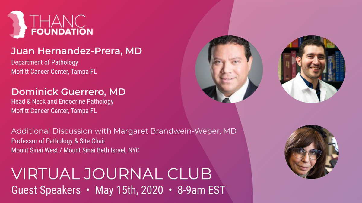 thancfoundation's tweet photo. TOMORROW! Join us for #thyroid VJC as Drs. Juan Hernandez-Prera &amp; @Dominick_RTG of @MoffittNews present, with discussant @BrandweinWeber of @MountSinaiNYC #MedEd #EndoTwitter #MedTwitter #ThyroidCancer #Pathology

Visit: https://t.co/N1ZjPQ9Vhq

Abstract: https://t.co/odBZ26jzun https://t.co/ipy4oldJZi