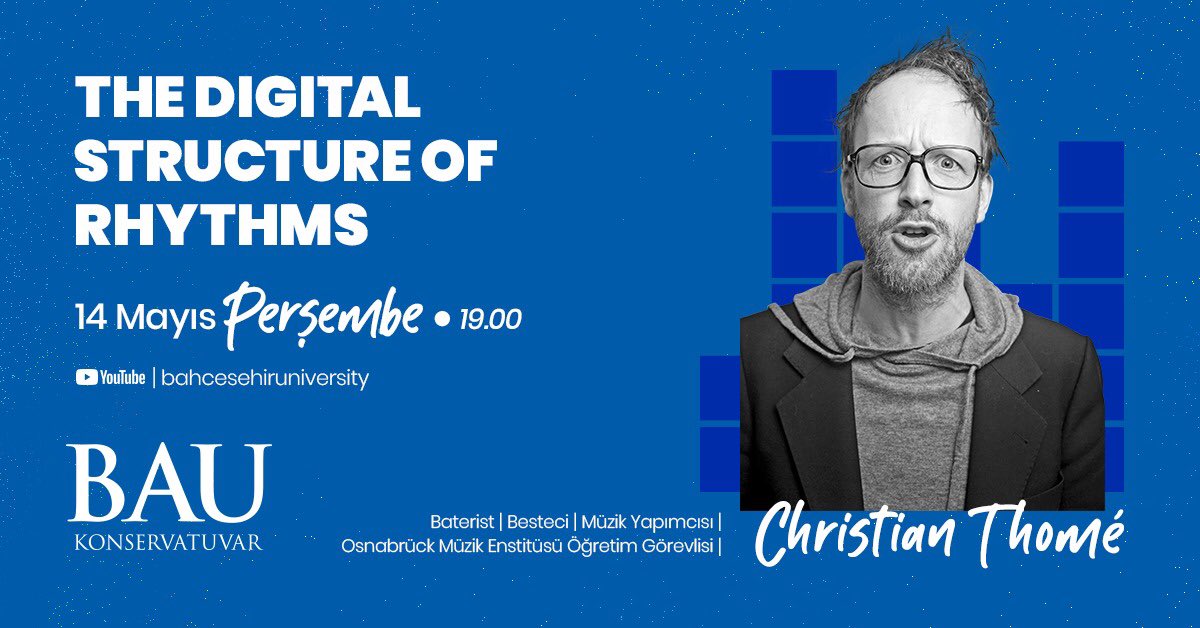 BAU Konservatuvar online etkinliklerinde bugün Christian Thome sizleri bekliyor!

Yayın: youtube.com/bahcesehiruniv…