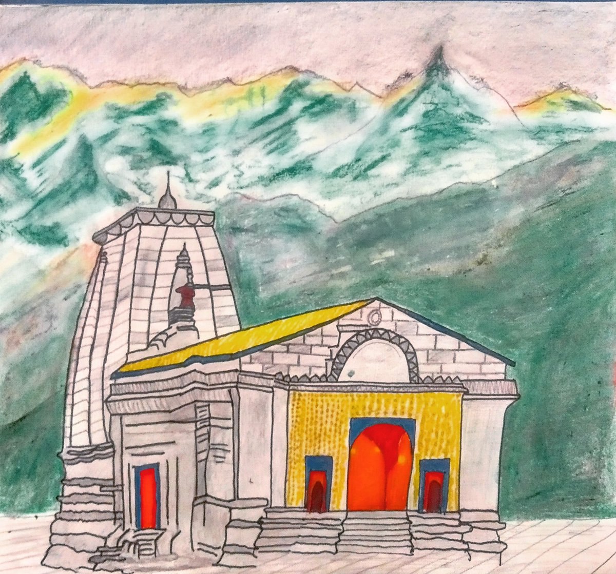How To Draw Kedarnath Temple Kedarnath Temple Pencil vrogue.co