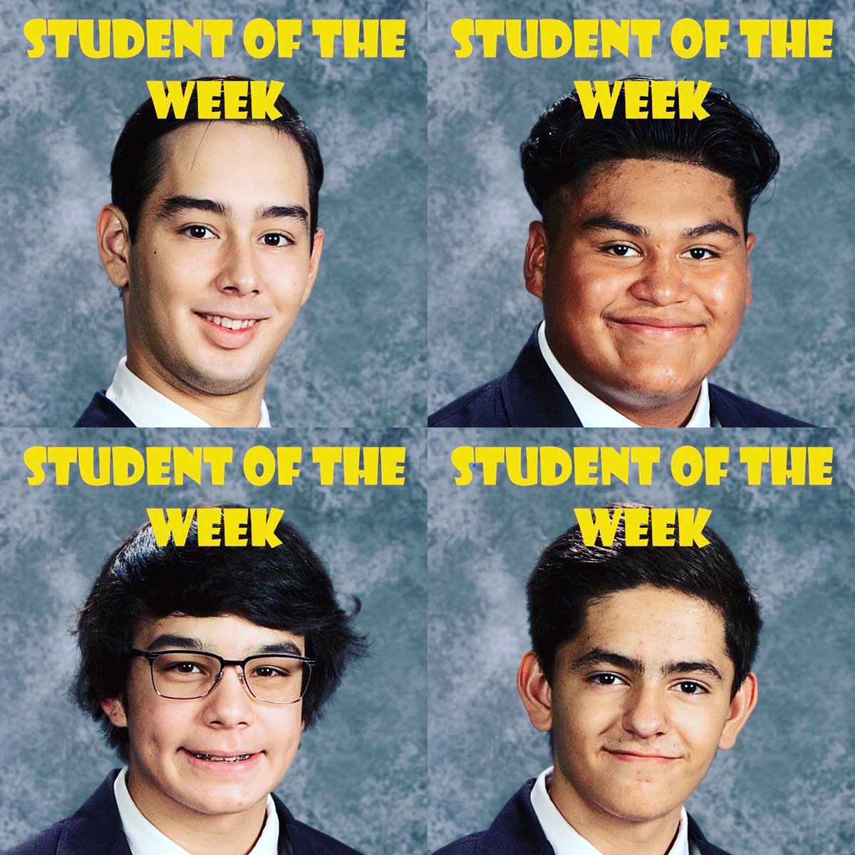 LaCate_EP's tweet photo. Congratulations go out to these four Irishmen on being nominated Student of the Week!
#vivalacate #irishstrong https://t.co/olSowM7wI4