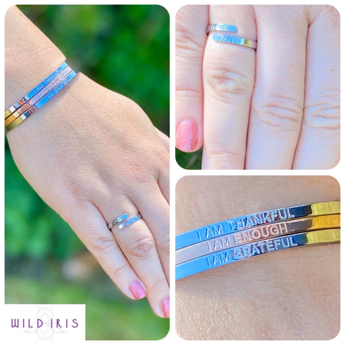 WildIrisShop's tweet photo. In love with the new affirmation jewellery! 💗 Subtle, sophisticated & powerful. Made from stainless steel - will not fade or tarnish. Comfortable & perfect as a gift for yourself or loved one! Prices from just £15 #foreverlocal #shopsmall #shoplocal #affirmations #freedelivery https://t.co/rYhBjZvglM
