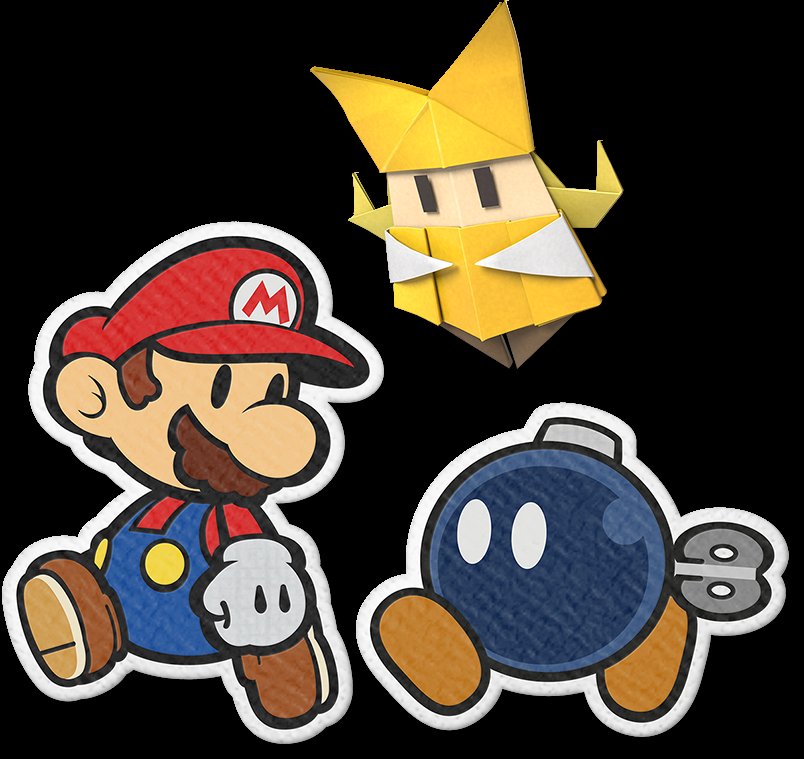 Paper Bob-OMB Марио. Paper Mario обложка. Paper Mario Origami King Стикеры. Поделки из бумаги Марио.