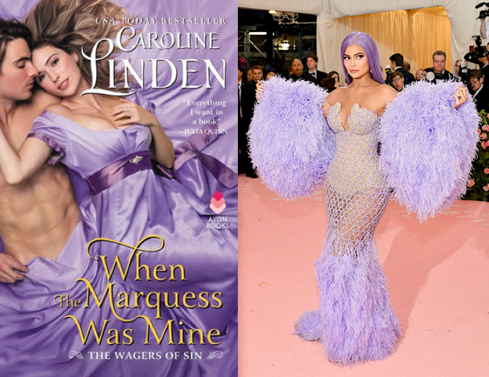 When the Marquess Was Mine by  @Caro_Linden as Kylie Jenner in Versace (2019)  #RomanceCoversAs