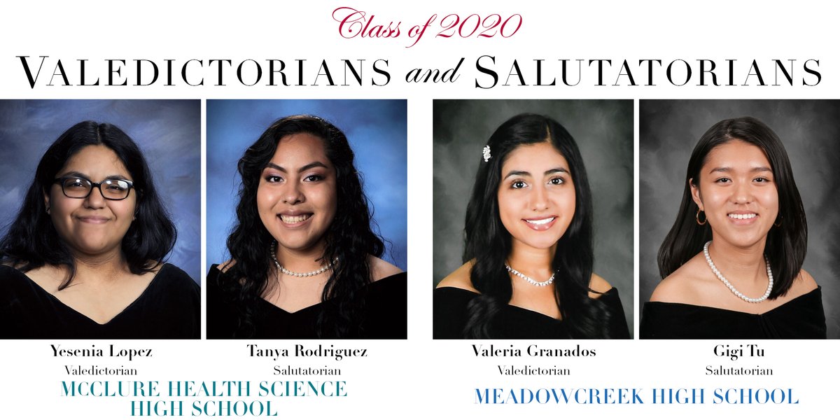GwinnettSchools's tweet photo. We're putting the focus on members of the Class of 2020– in the classroom, in athletics, and in the arts! For the next few days, we're honoring valedictorians and salutatorians. Help us honor McClure Health Science HS and Meadowcreek HS students! #seniorspotlight #GCPSClassof2020 https://t.co/haUJ4bF4zg