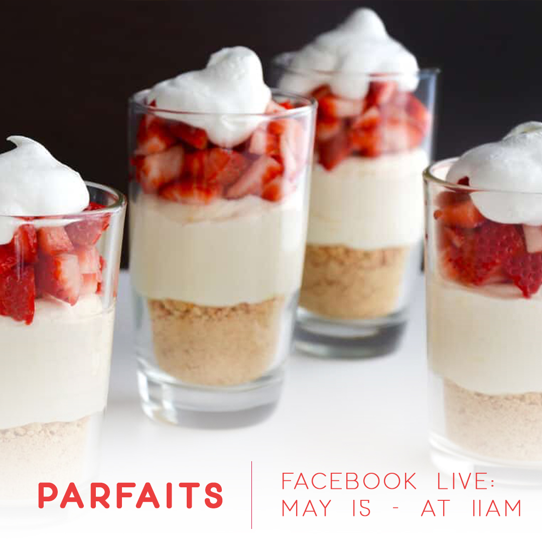 SCNJFCHS's tweet photo. Join us this Friday where we'll be making sweet Parfaits!

Tune in here:
https://t.co/4yglvz5zYd

#FHCS https://t.co/16aAgpcieL