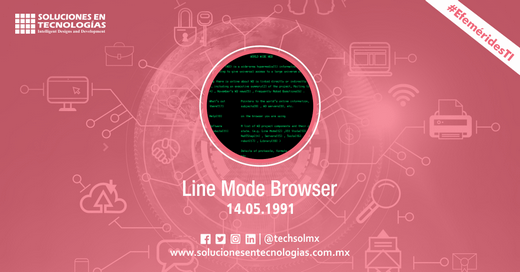 techsolmx's tweet photo. Un día como hoy (14/05/1991): El CERN liberaba Line Mode Browser, el primer navegador multiplataforma que fue desarrollado en Lenguaje C, por Tim Berners-Lee, Henrik Frystyk Nielsen, Nicola Pellow. https://t.co/X03rqGL4wu

#SomosSoluciones #EfeméridesTI #CERN #LineModeBrowser #IT https://t.co/IXJreIUWLo