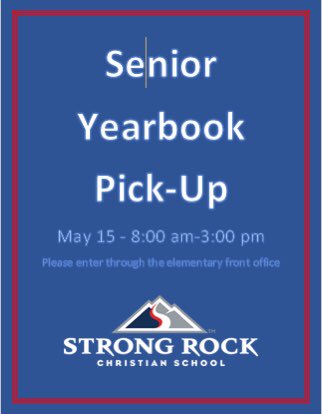 strongrocka's tweet photo. Seniors, pick up your yearbook this Friday. #urock https://t.co/vMLzMmzIcr