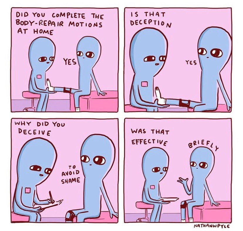 anneleungdpt's tweet photo. One of my former patients who notoriously was not the most adherent to her home program sent this to me this morning &amp; I feel like this summarizes at least a third of my patient interactions with teenagers. I now intend to use “is that deception” instead of raised eyebrows https://t.co/COSnniAh9s