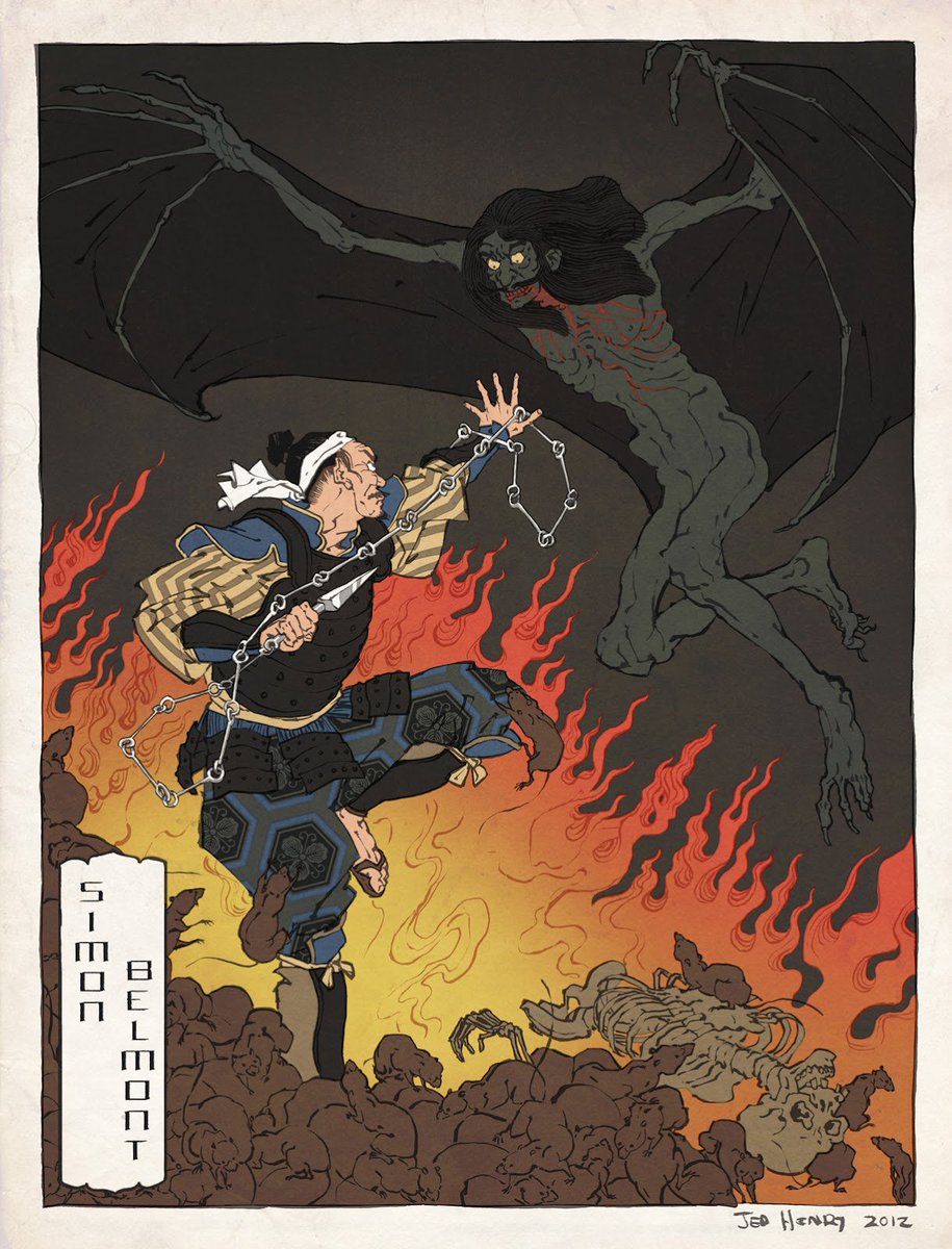 Video Games in the japanese Ukiyo-e art style 