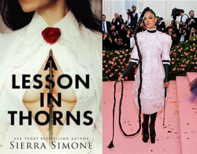 A Lesson in Thorns by  @TheSierraSimone as Tessa Thompson in Wayman + Micah (2019)  #RomanceCoversAs Ed note: No one can tell me these don't go together.