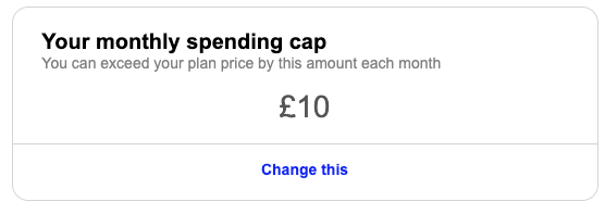 mattshine's tweet photo. And finally, i've spent ages digging through my emails looking for proof but it appears that you don't send email confirmations when monthly caps are set so it's near impossible, i set this cap back in 2017 all I can give you is this screenshot. 3/3 https://t.co/STbmrGTjpM