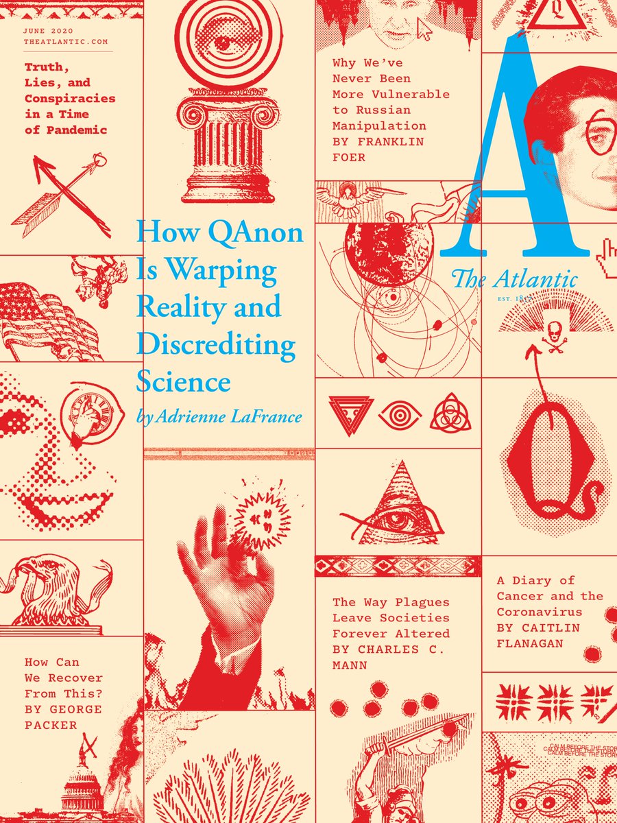 I’ve been writing about conspiracy theories and misinformation for more than a decade. But QAnon, which first emerged in 2017, always seemed different. (1/10) https://www.theatlantic.com/magazine/archive/2020/06/nothing-can-stop-what-is-coming/610567