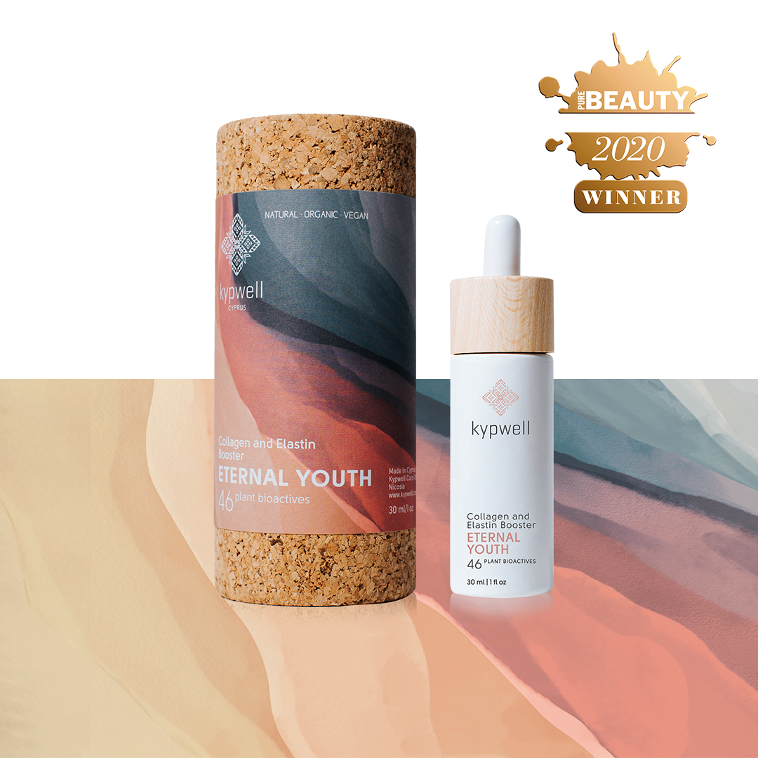kypwell's tweet photo. We are happy to announce that ETERNAL YOUTH, our Collagen and Elastin Booster, has won the @PureBeautyMag 2020 Award for Best New Design and Packaging. #PureBeautyGlobal https://t.co/jdf713ZtB2