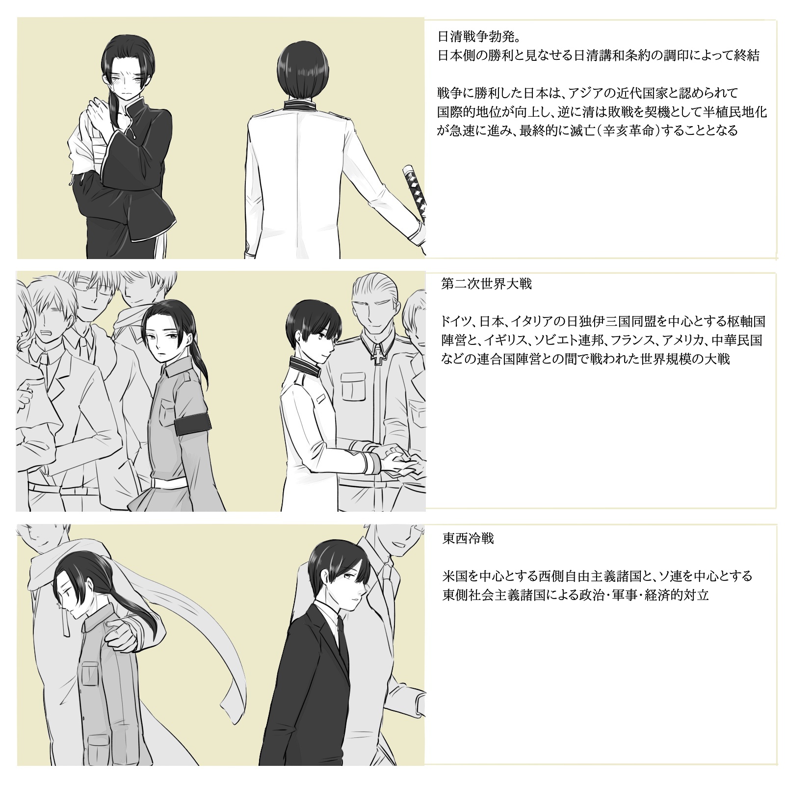 ぴよex低浮上中 このイラスト いまだに反応が来るのでうれしくなっちゃって 無粋だとおもいつつ解説など書いてみました 歴史には疎いのでおかしいとこあるかもしれませんが こういうイメージで描きました 極東はいいぞ ぴよex低浮上中 このイラスト いまだに反応が来るのでうれしくなっちゃって 無粋だとおもいつつ解説など書いてみました 歴史には疎いのでおかしいとこあるかもしれませんが こういうイメージで描きました 極東はいいぞ