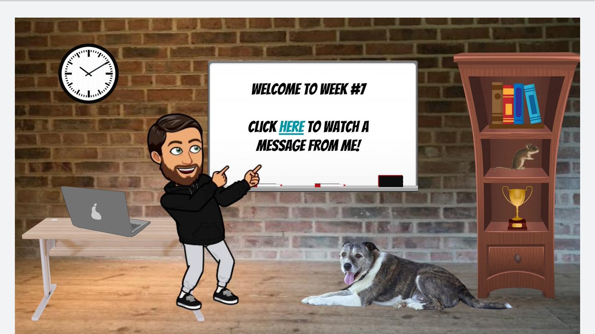 Trying something new next week! Bitmoji classroom. Learning @ home fun! #studentengagement