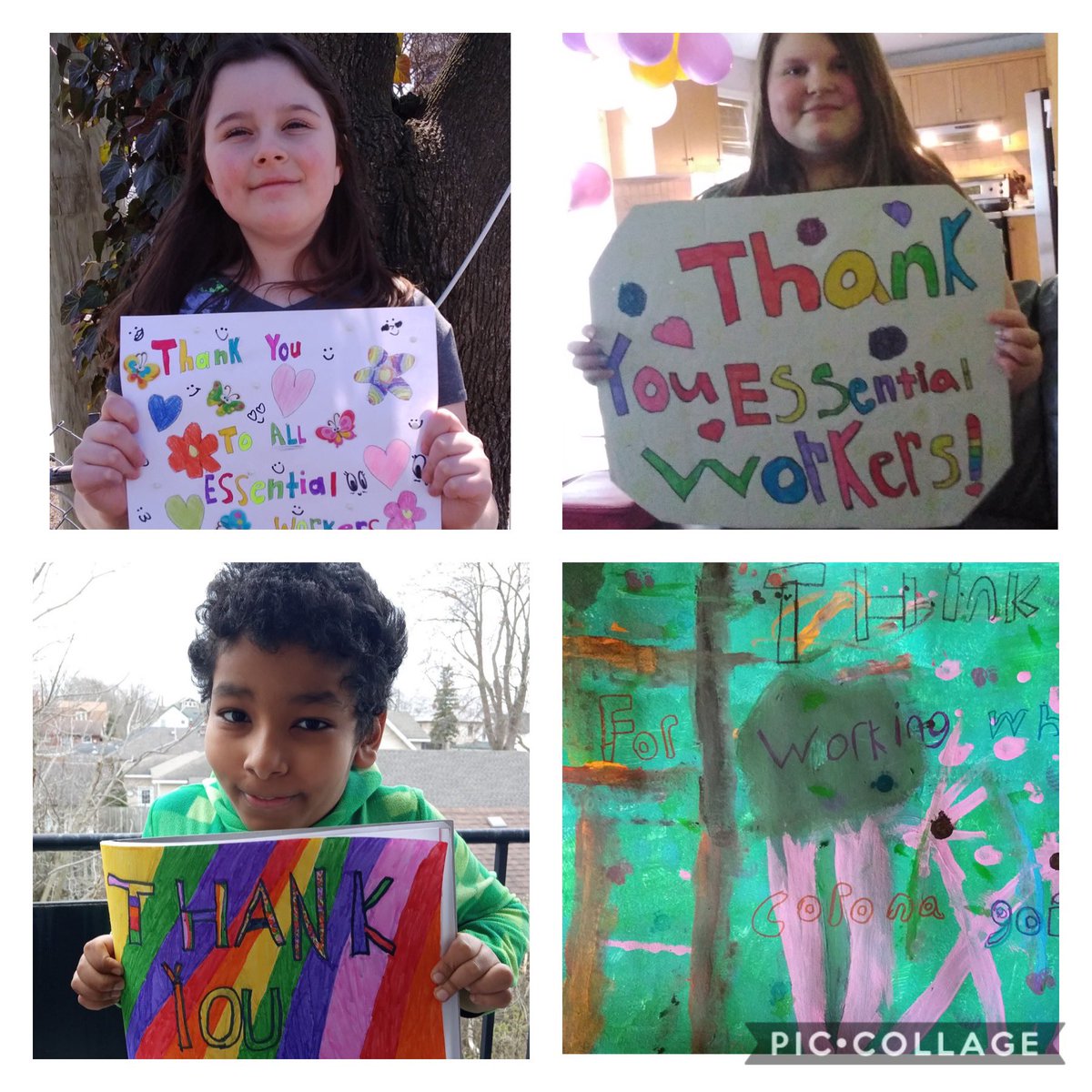 powthorold's tweet photo. Our knights demonstrating their appreciation for our essential workers. #projectappreciation #powthorold #communitystrong https://t.co/GAyEBy4dW1