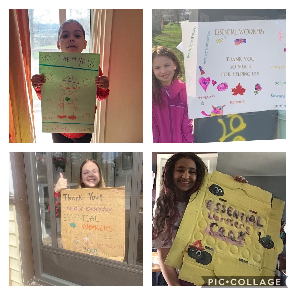 powthorold's tweet photo. Our knights demonstrating their appreciation for our essential workers. #projectappreciation #powthorold #communitystrong https://t.co/GAyEBy4dW1