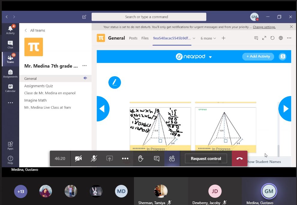 ArymasRay's tweet photo. Loved this! Happening now! Mr. Medina @HollandHISD used @nearpod to engage Ss by taking them on a virtual field trip to identify and discuss 3D figures in real life. Next came practice and review! Growing his instructional tech practice day by day!😍🤩 https://t.co/6AgkzB4U2h