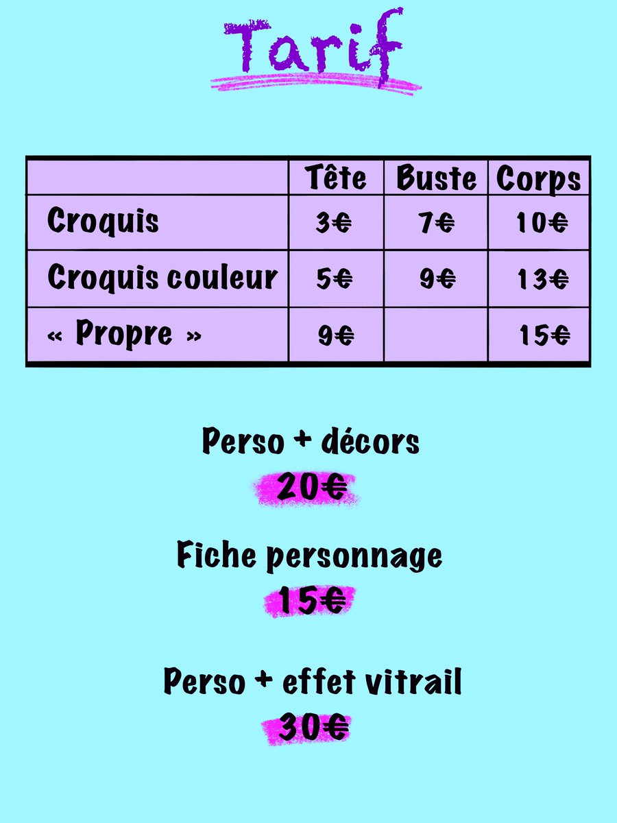 TitNes's tweet photo. 🌺 Commission ouverte 🌺

J’ai un peut refais mes fiches de commission😊 Ça change pas, si vous êtes intéressés venez en DM ! N’hesitez pas à RT en tout cas, ça me fait me ferai plaisir ❤️ 
⬇️En dessous, vous trouvez le lien de mon site avec mon portfolio ! ⬇️ https://t.co/TEH3WTKt2q