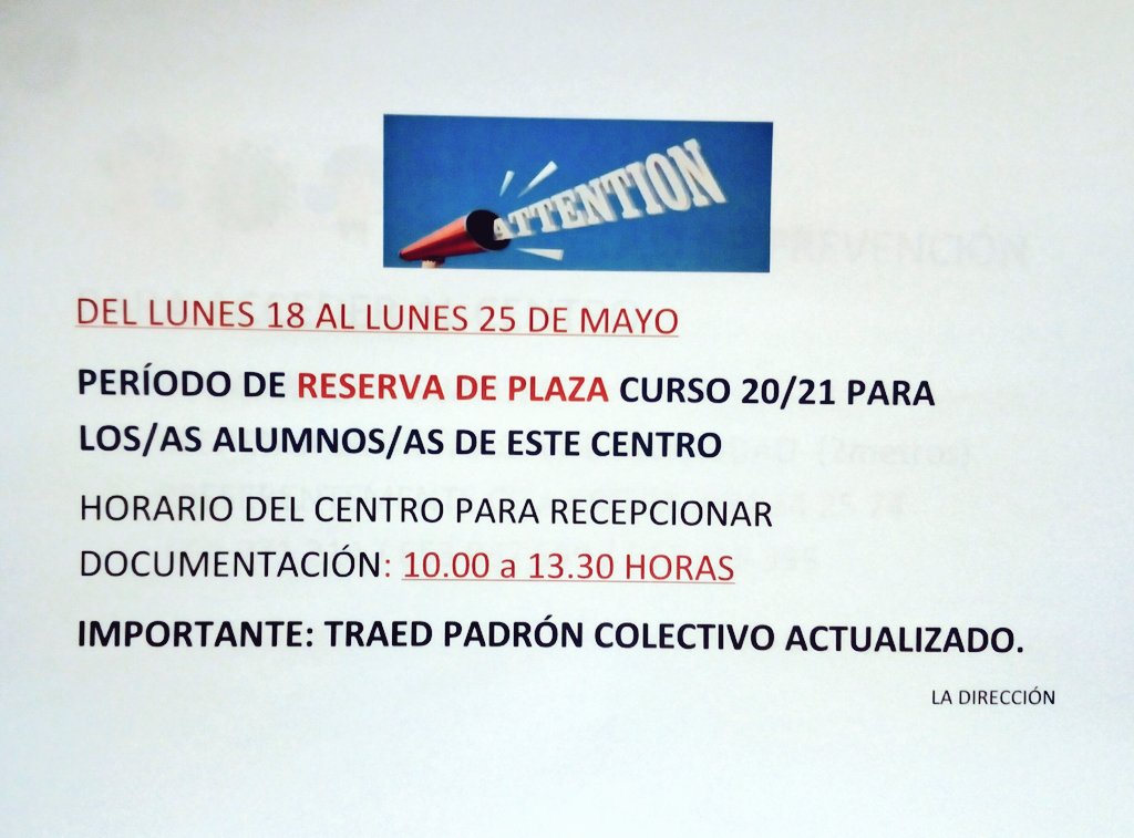 EscuelaTambor's tweet photo. Hola!El lunes 18 empezamos con la recogida de las RESERVAS DE PLAZA y para la semana siguiente comienzan las SOLICITUDES para el #CURSO2020/21.Os ESPERAMOS! #reservaplazainfantil #matriculacionesinfantil #juntaandalucia #triana @AllivesSevilla @penasdetriana https://t.co/CT6XeCDbXN
