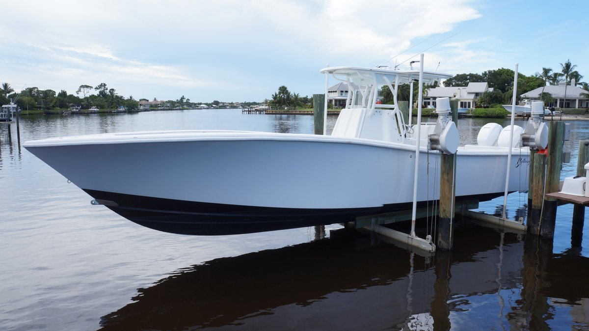 FlaglerYachts's tweet photo. #Awesome 36 #Yellowfin #centerconsole for sale. This is one of the cleanest Yellowfin #boats available now. Powered by triple #Mercury #Verado engines, sleek #Garmin dash with coffin box bow she will not disappoint her next owner. https://t.co/fvrW1oL0aB https://t.co/zUCctnhP9Q