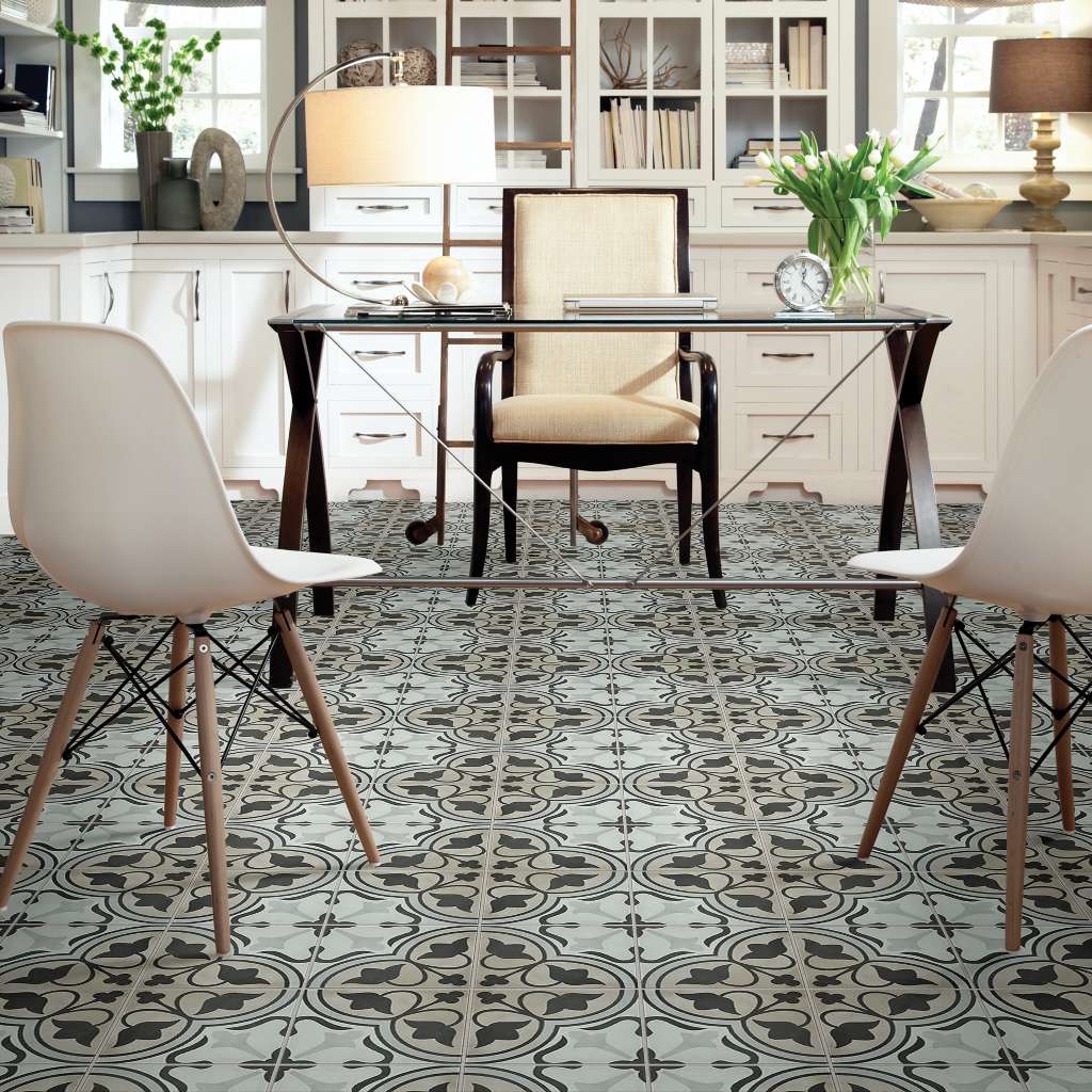 NelsonDecoratin's tweet photo. This bold tile REVIVAL AURORA by Shaw is stunning in any room. Check out the office look!  To talk about this tile or other styles, talk to us at Nelson Decorating. 

#tile #remodel #owatonna #decorate #decor #home #office #workfromhome #homeoffice #style https://t.co/DjzFwgEY1m