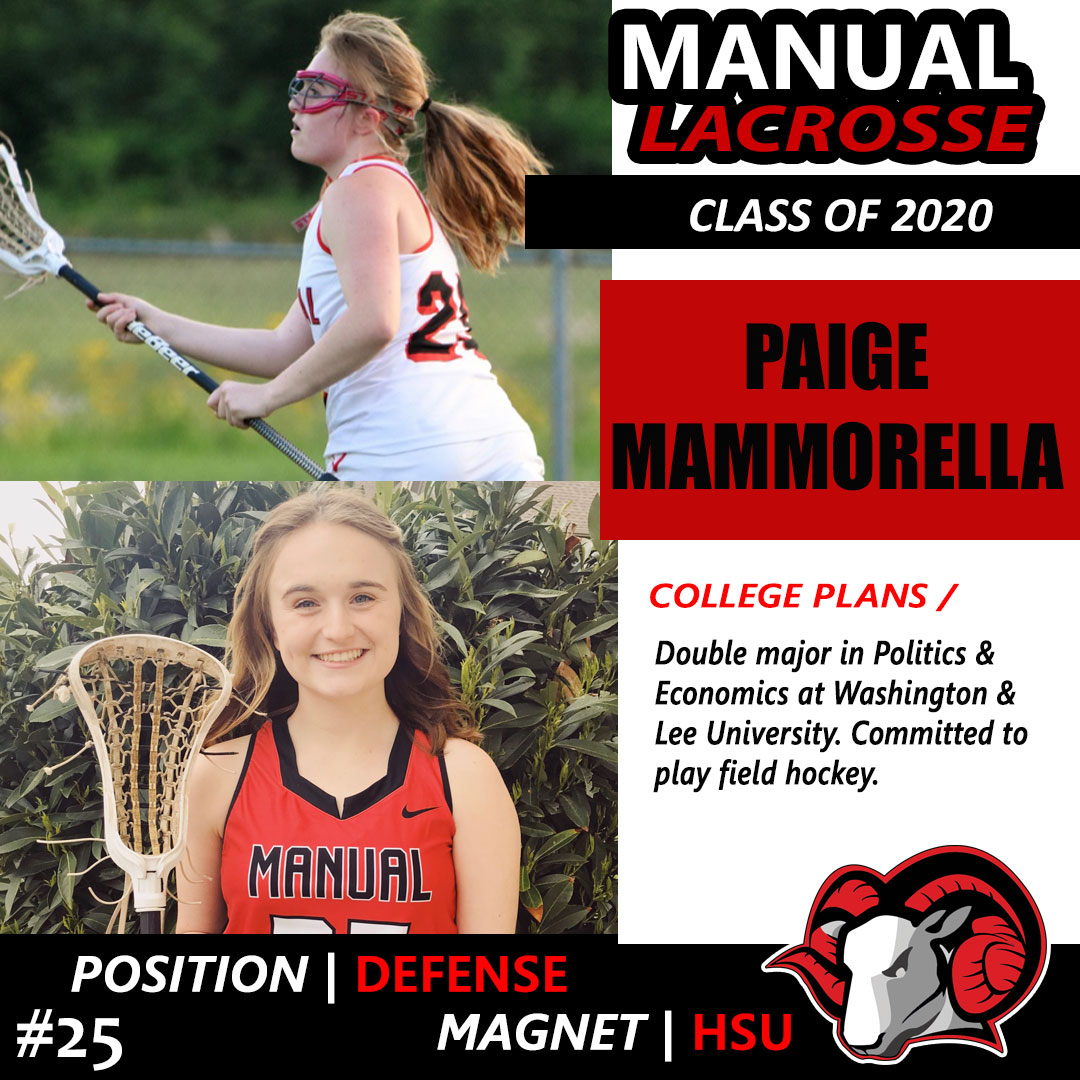 dmhslax's tweet photo. Next up in our Senior Spotlight is Paige Mammorella. Congrats Paige and good luck at Washington &amp; Lee University! WE WILL MISS YOU! #SeniorSpotlight #Classof2020 https://t.co/moTzbArvvA