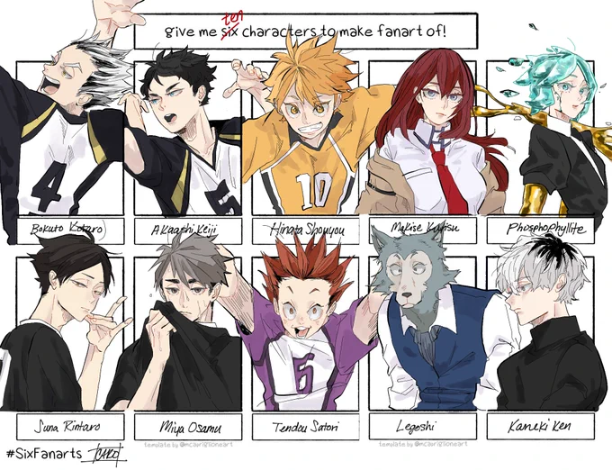 finished my paper earlier so i could finish this :^D shout out to the people that requested, this was so fun to do ;o; 
#6fanartschallenge 