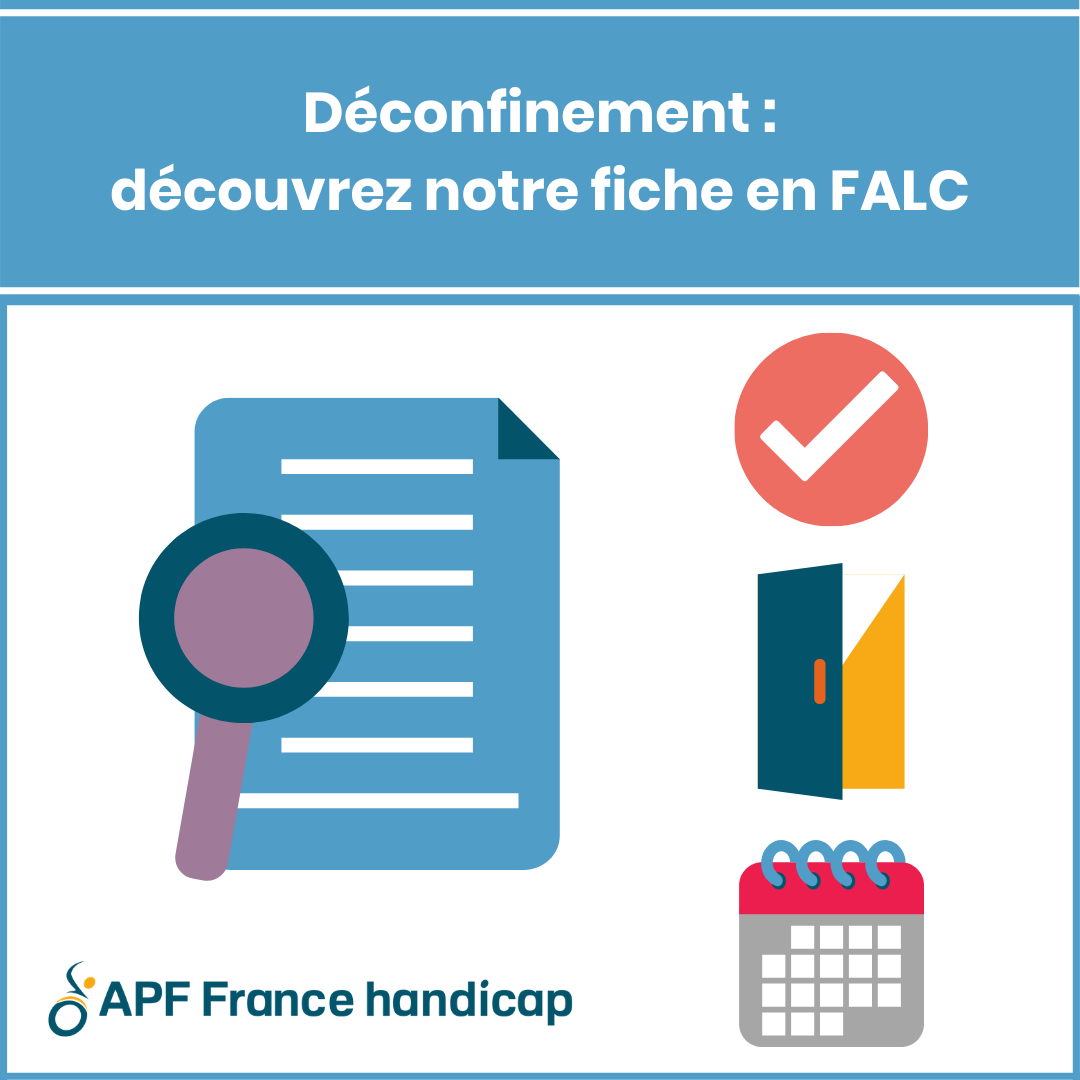 🔎 Le #déconfinement, c'est quoi ? Consultez la fiche en langage facile à lire et à comprendre (#FALC) et pictogrammes ➡️bit.ly/3dKVHTq

#Handicap #DéconfinementJour4