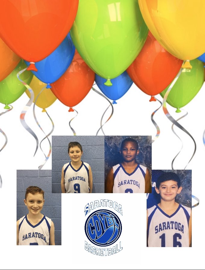 SCdybl's tweet photo. Happy Birthday to four of our 5th graders. They’ve all had to miss moving up ceremonies and celebrated birthdays during this Pandemic! 

We can’t wait to get back on the court w/ you all!

- Coach Britten
- Coach Redman https://t.co/2IfbctxeVZ