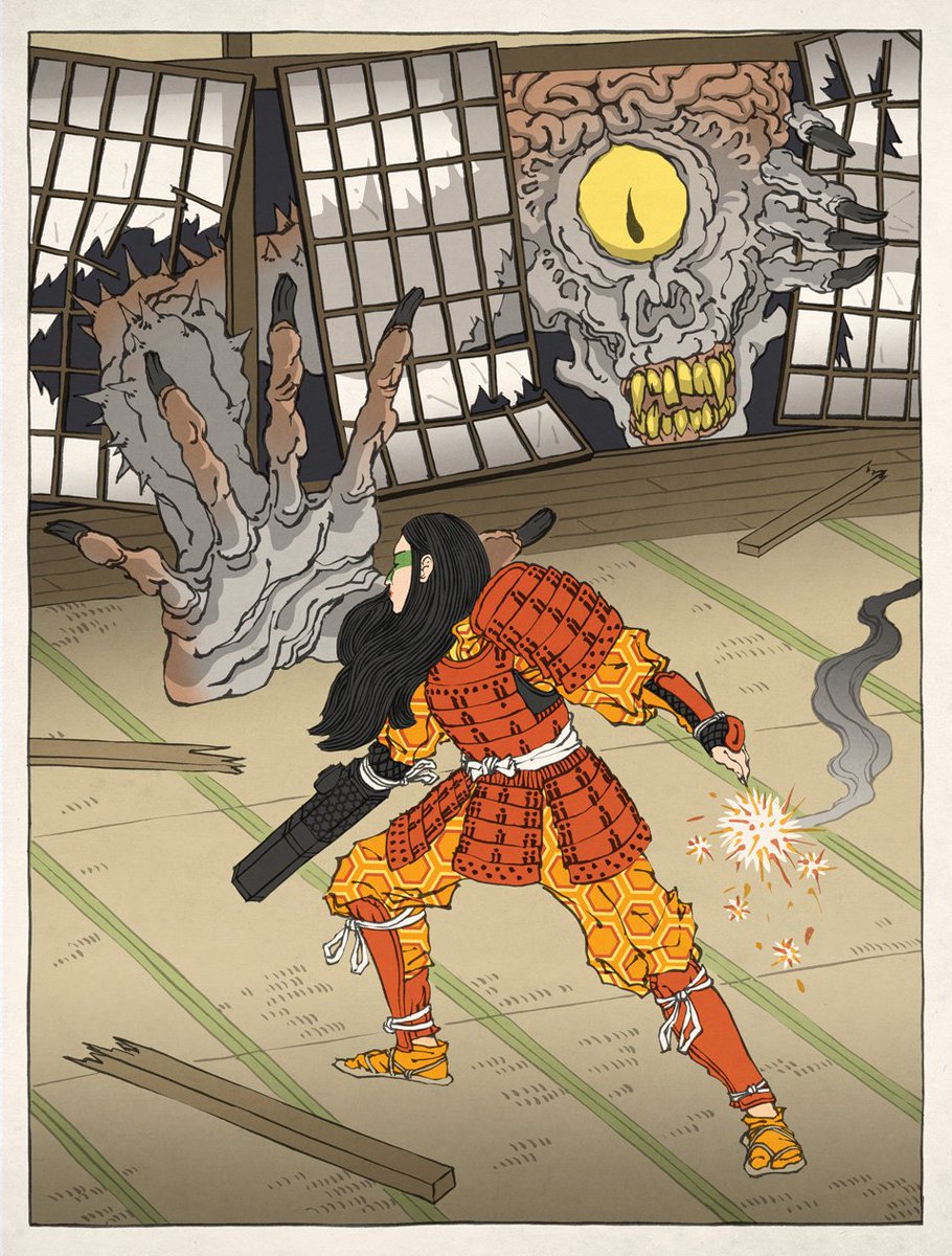 Video Games in the japanese Ukiyo-e art style 