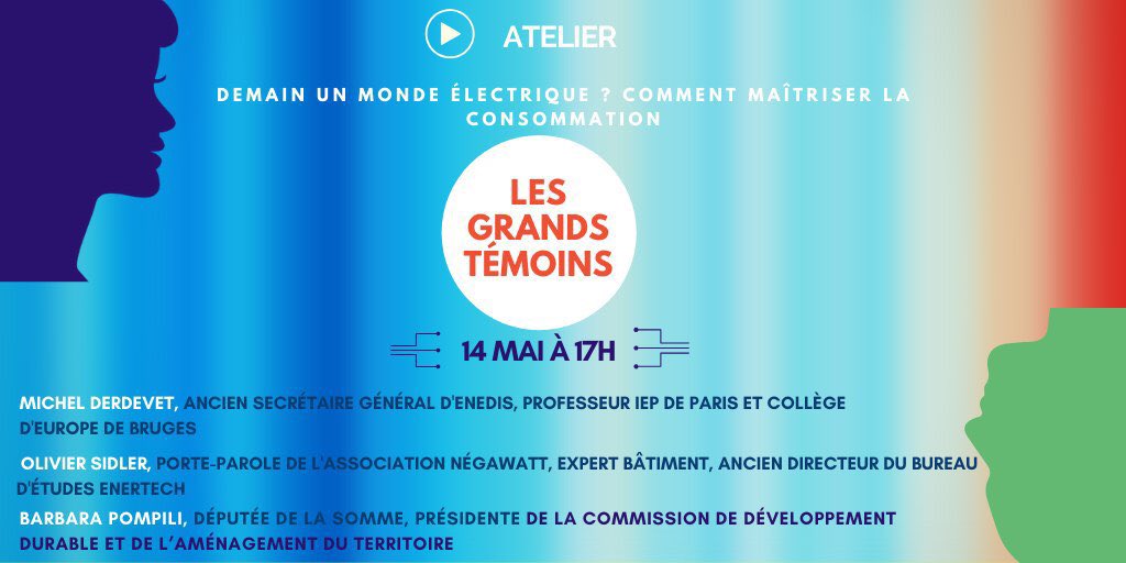 🔴C’est parti pour l’atelier "Demain un monde électrique ? Comment maîtriser la consommation " avec #MichelDerdevet et #OlivierSilder de <a href="/nWassociation/">Association négaWatt</a>.

Animé par <a href="/barbarapompili/">Barbara Pompili</a> 

A suivre en direct ici 👉facebook.com/pompilibarbara…