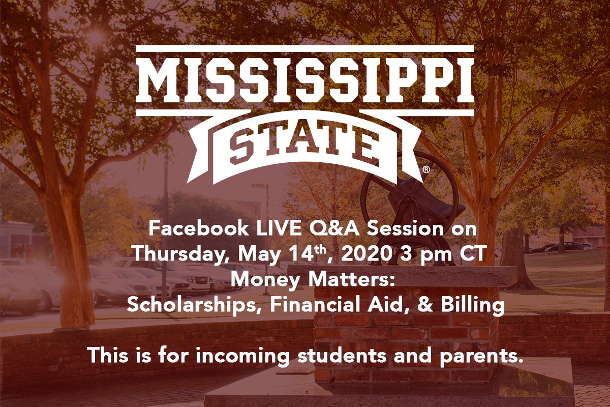 This is a reminder we are going live today at 3 pm CT! Today's Facebook Live Q&amp;A will be about Scholarships, Financial Aid, and Billing. Reply to us any questions you have!